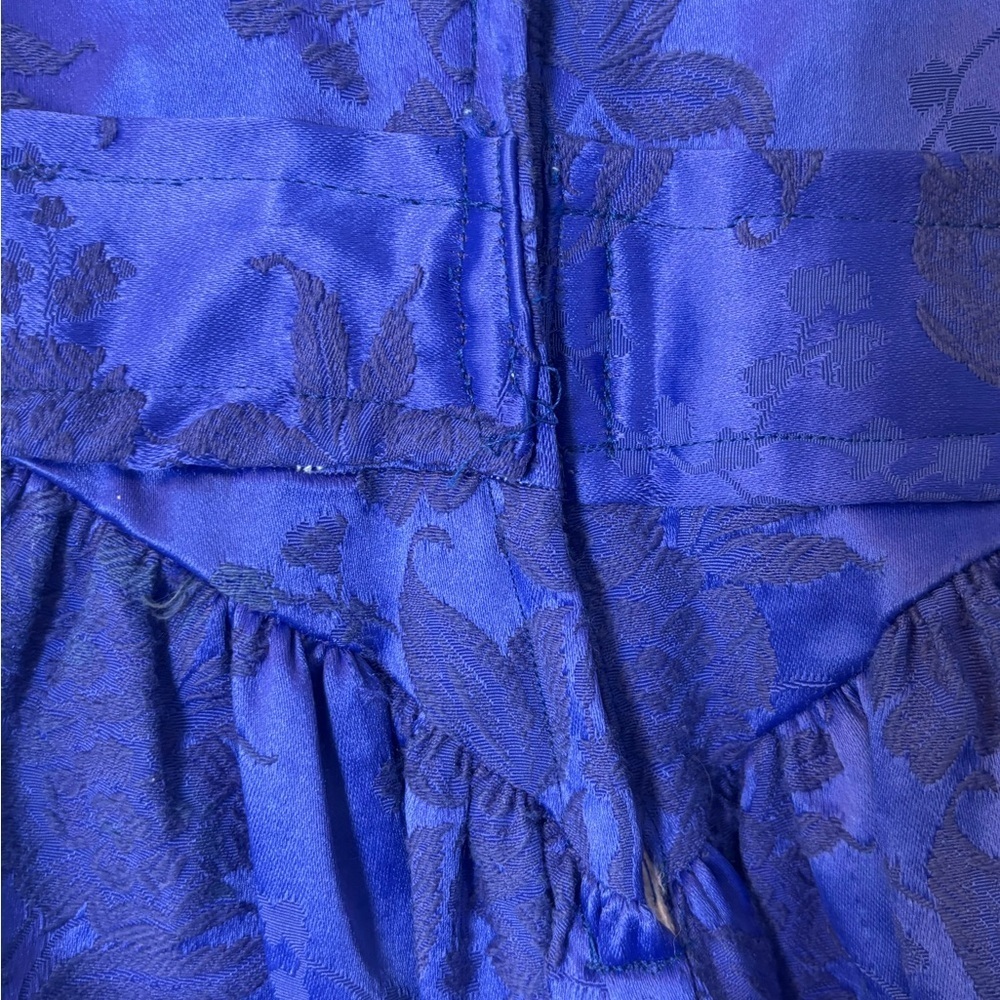Vintage Gunne Sax Purple White Lace & Denim Prairie Style Dress Girls 11/12 - Picture 6 of 6